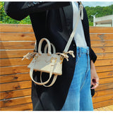 Stone Pattern Solid Personalized Ins Net Red Handheld Crossbody Small Square Bag