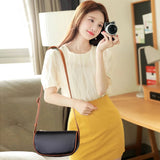 Vintage Leather Sling Handbag Lady Tote Shoulder Crossbody Bag
