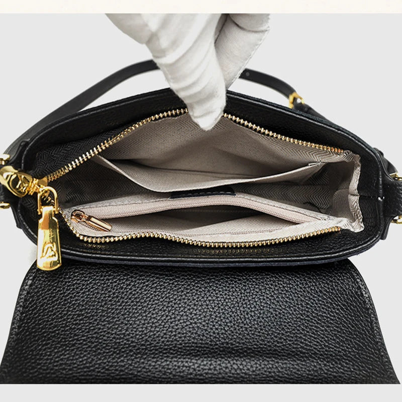 Leather Messenger Bag for Women Casual Vintage Shoulder Purse