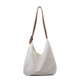 Adjustable Strap Canvas Women Handbag with Hasp