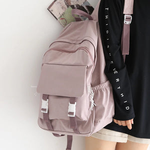 Japan Style Canvas Backpack for Teenagers Women Middle School Student Girls