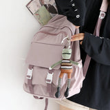 Japan Style Canvas Backpack for Teenagers Women Middle School Student Girls