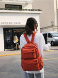 Large-capacity Outdoor Backpack Solid School Bag Female Wear Oxford Cloth