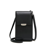 Cell Phone Pocket PU Large Capacity Wallet Crossbody Bag For Women