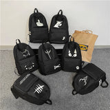 Oxford Cloth Waterproof Backpack Student Schoolbag Men Women