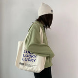 Retro Ins Letter Canvas Bag Men's and Women's Shoulder Bag