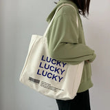 Retro Ins Letter Canvas Bag Men's and Women's Shoulder Bag