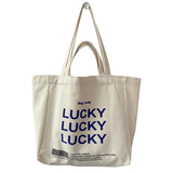 Retro Ins Letter Canvas Bag Men's and Women's Shoulder Bag