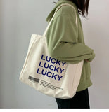 Retro Ins Letter Canvas Shoulder Bag