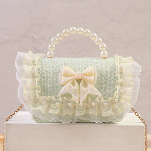 Girls Princess Baby Bag Crossbody Linen Tote Hand Bag