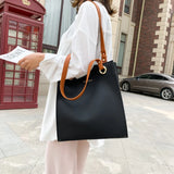 Women's PU Leather One Shoulder Bag Large Capacity Casual Handbag