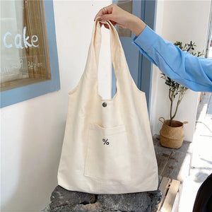 Large Canvas Shoulder Bag for Lady Eco Handbags