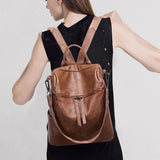Wild High Travel Leather Backpack Women