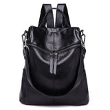 Women's Wild Travel Leather Backpack - Leisure Bag