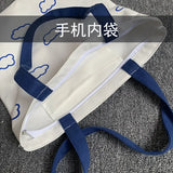 Ladies Canvas Shoulder bag Female Student Leisure Large-capacity Handbag