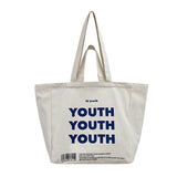 Large Capacity Letter Printed Women's Canvas Bag