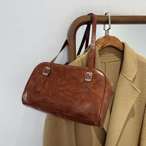 Large Capacity Travel Bags Luggage PU Leather Bag Retro Shoulder Bags