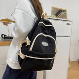 Teenage Girl Student Schoolbag Contrast Female Backpack Large Capicity