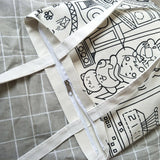 College Style Canvas Bag Large Student School Shopping Bag