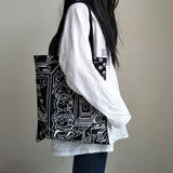 College Style Canvas Bag Large Student School Shopping Bag