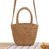 Straw Bag Seaside Holiday Beach Bag Small Fresh Shoulder Woven Bag