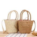 Straw Bag Seaside Holiday Beach Bag Small Fresh Shoulder Woven Bag