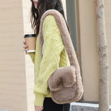 Plush Mobile Phone Bag Casual Retro One Shoulder Women's Bag