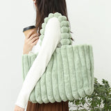 Casual Retro Underarm Bag Large Capacity Handbag Fur Shoulder Bag