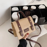 Women's Leather Shoulder Bag - Personalized Portable Square Bag