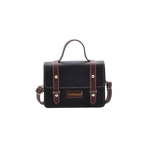 Women's Leather Shoulder Bag - Personalized Portable Square Bag