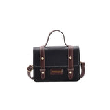 Women's Leather Shoulder Bag - Personalized Portable Square Bag