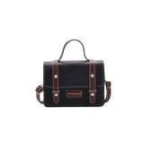 Women's Leather Shoulder Bag - Personalized Portable Square Bag