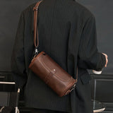 Retro Small Leather Bag Men's Personalized Satchel