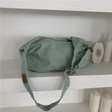 Large Canvas Dumpling Bag Women's Crossbody Messenger Bag