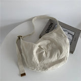 Large Canvas Dumpling Bag Women's Crossbody Messenger Bag