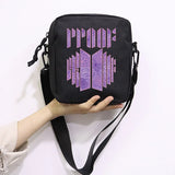 Kpop Proof Print Messenger Bag Mini Canvas Shoulder Bags