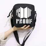 Kpop Proof Print Messenger Bag Mini Canvas Shoulder Bags