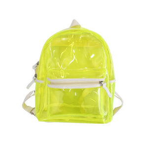 LED Lights Unisex Backpack Transparent Clear Bagpack School Bag
