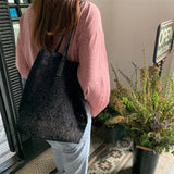 Lace Flowers Women Shoulder Bag Large-capacity Tote Beach Vacation Bols