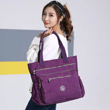 Waterproof Nylon Ladies Bag Large Capacity Shopping Tote