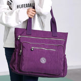 Waterproof Nylon Ladies Bag Large Capacity Shopping Tote