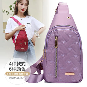 Casual Nylon Chest Bags Waist Packs Crossbody Shoulder Handbags for Phone