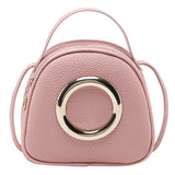 Women's Shell PU Leather Messenger Bag Small Handbag Zipper Wild Bag