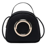 Women's Shell PU Leather Messenger Bag Small Handbag Zipper Wild Bag