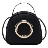Women's Shell PU Leather Messenger Bag Small Handbag Zipper Wild Bag