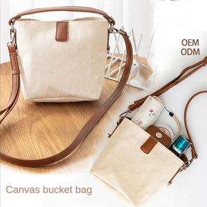 Canvas Crossbody Bag for Women Small Satchel Single Shoulder Phone Bag