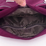 Waterproof Nylon Shoulder Bag for Women Zipper Purses Crossbody Bag
