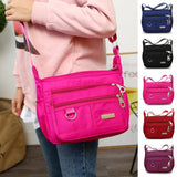 Waterproof Nylon Shoulder Bag for Women Crossbody Handbag