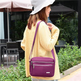 Waterproof Nylon Shoulder Bag for Women Zipper Purses Crossbody Bag