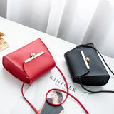 Women's Small Square Bag PU Leather Handbag